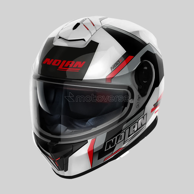 NOLAN N80-8 WANTED 074 METAL WHITE FULL-FACE HELMET