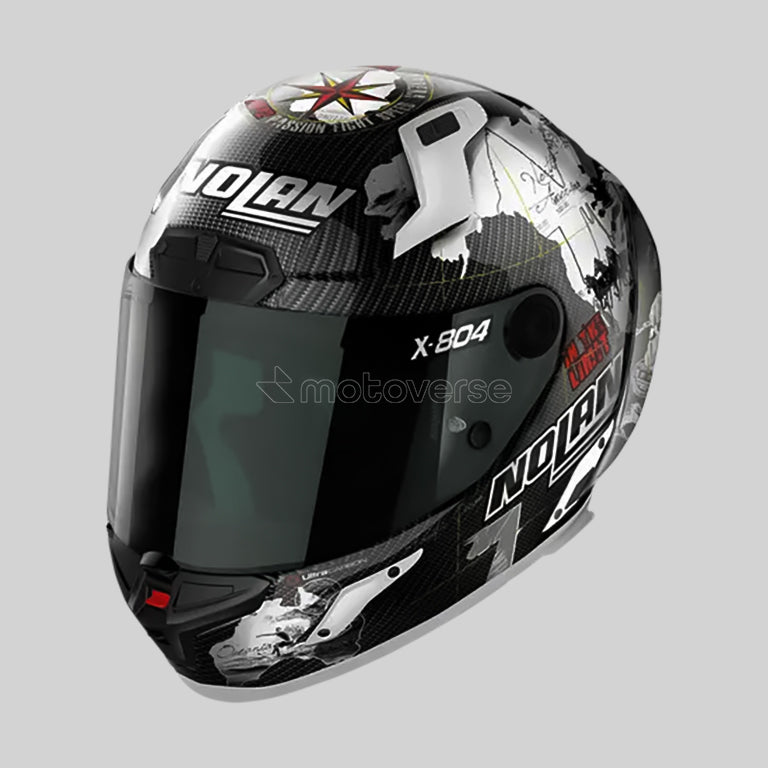 NOLAN X-804 RS ULTRA CARBON C.CHECA WHITE 024 FULL-FACE HELMET