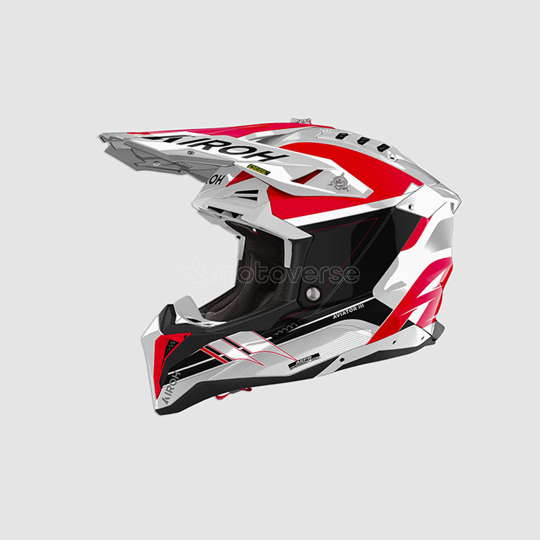 AIROH AVIATOR 3 SABER OFF-ROAD HELMET RED GLOSS