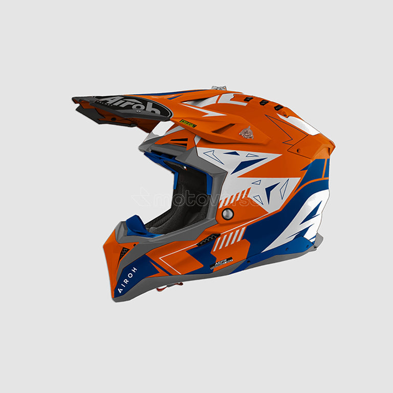 AIROH AVIATOR 3 SPIN OFF ROAD HELMET ORANGE FLUO MATT