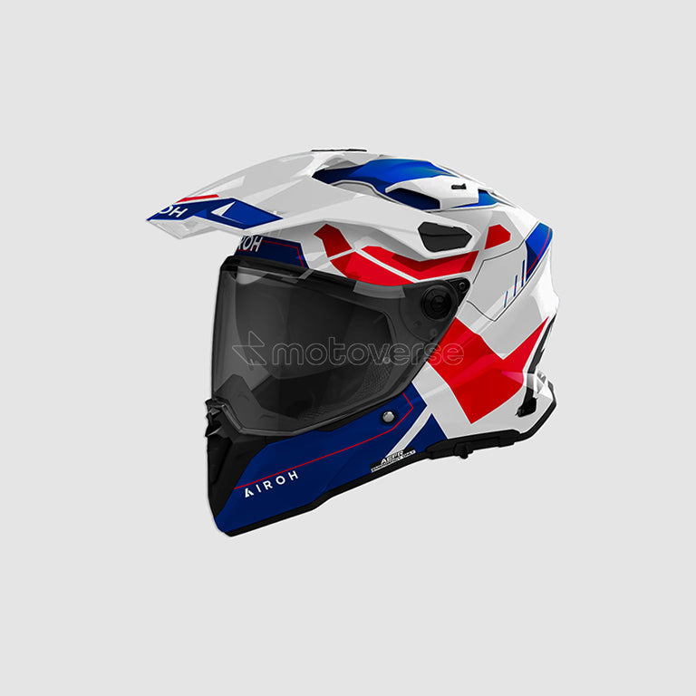 AIROH COMMANDER 2 REVEAL OFF-ROAD HELMET BLUE/RED GLOSS