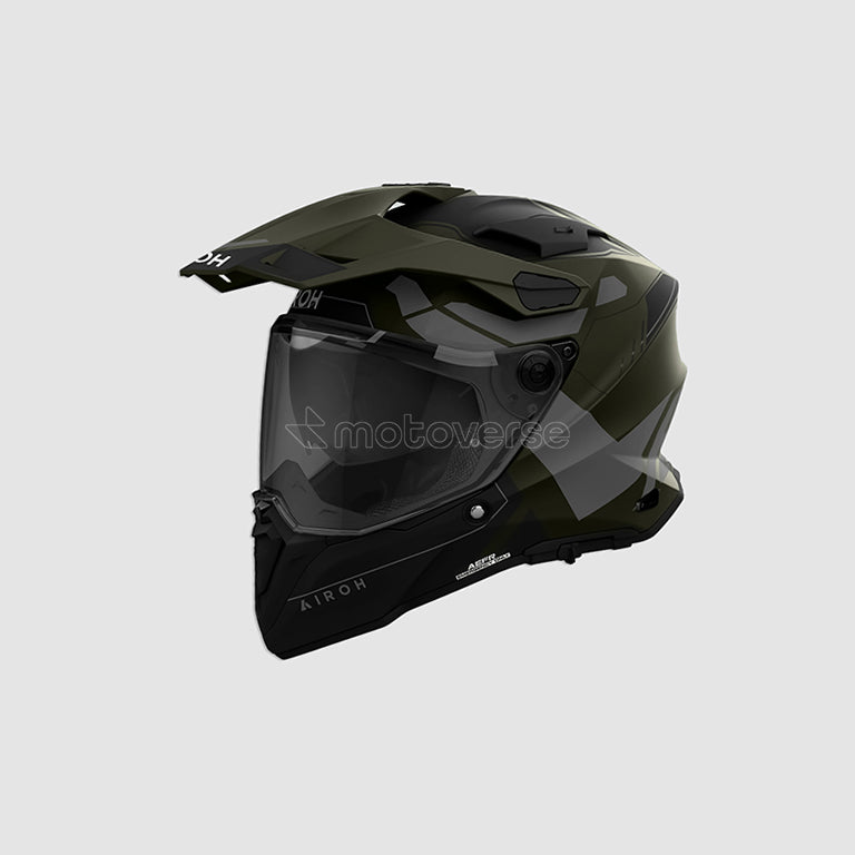 AIROH COMMANDER 2 REVEAL OFF-ROAD HELMET MILITARY GREEN MATT