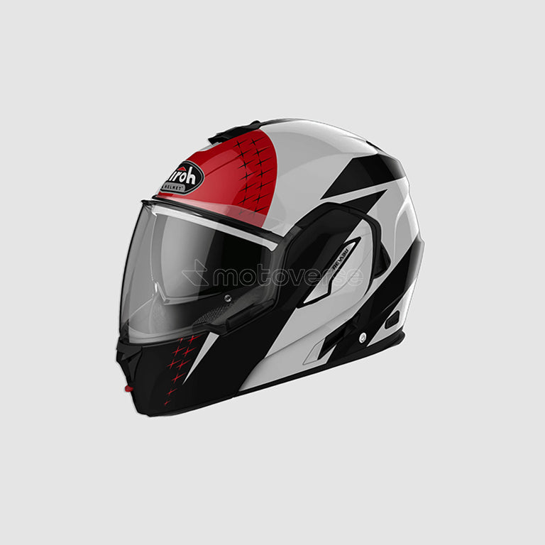 AIROH REV 19 LEADEN MODULAR HELMET RED GLOSS