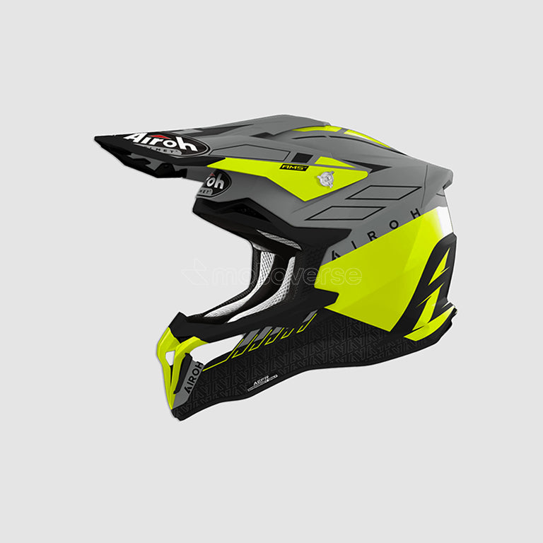 AIROH STRYCKER SKIN OFF-ROAD HELMET YELLOW MATT