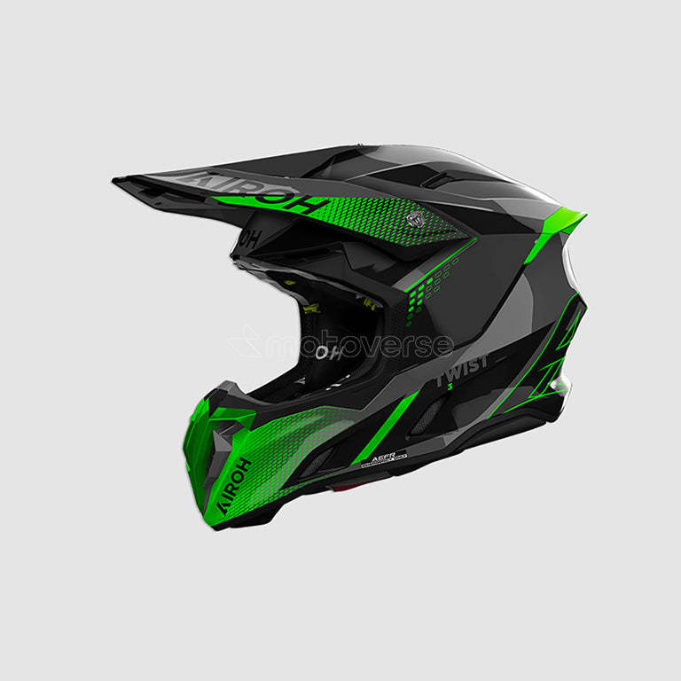 AIROH TWIST 3 SHARD OFF-ROAD HELMET GREEN GLOSS
