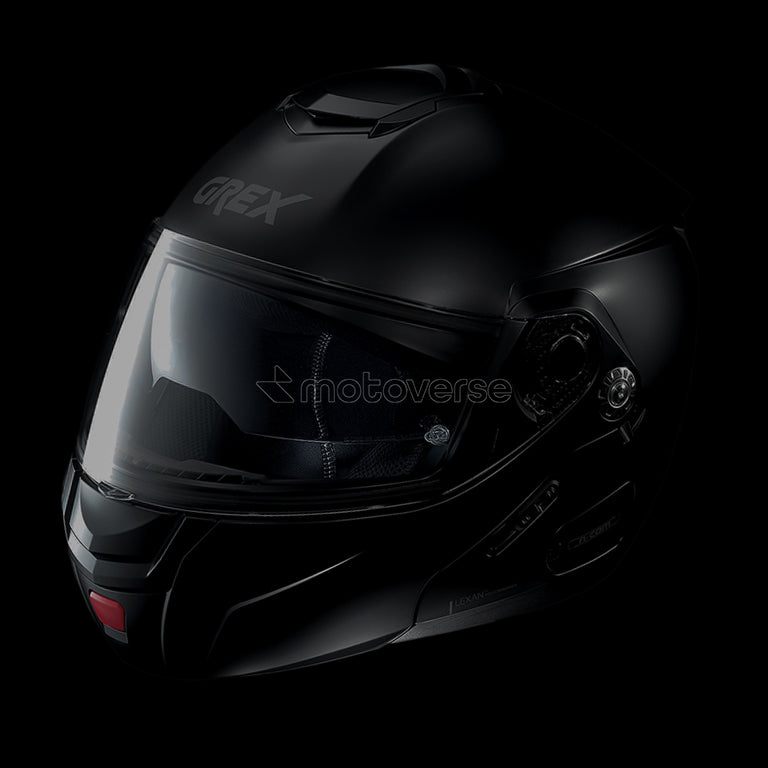 GREX MOTORBIKE HELMET FLIP-UP G9.2 KINETIC N-COM 002 FLAT BLACK