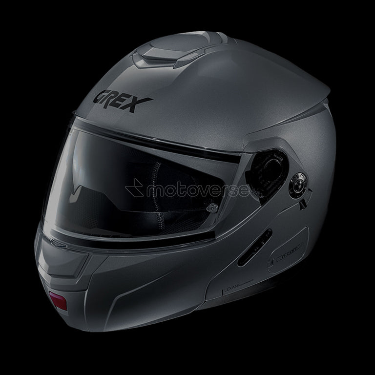 GREX MOTORBIKE HELMET FLIP-UP G9.2 KINETIC N-COM 003 METAL SILVER